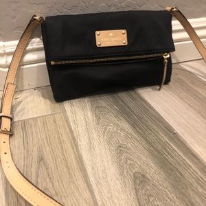 Kate spade fold over crossbody travel bag-black